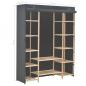 Preview: Kleiderschrank Grau 135 x 40 x 170 cm Stoff