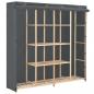 Preview: ARDEBO.de - Kleiderschrank Grau 173 x 40 x 170 cm Stoff