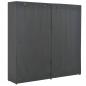 Preview: Kleiderschrank Grau 173 x 40 x 170 cm Stoff