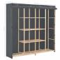 Preview: Kleiderschrank Grau 173 x 40 x 170 cm Stoff