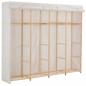 Preview: ARDEBO.de - Kleiderschrank Weiß 200 x 40 x 170 cm Stoff