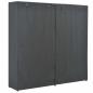 Preview: Kleiderschrank Grau 200 x 40 x 170 cm Stoff