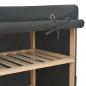 Preview: Kleiderschrank Grau 200 x 40 x 170 cm Stoff