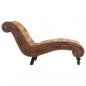 Preview: Chaiselongue Braun Wildleder-Optik