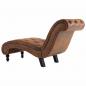 Preview: Chaiselongue Braun Wildleder-Optik