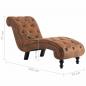 Preview: Chaiselongue Braun Wildleder-Optik