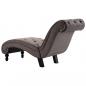 Preview: Chaiselongue Grau Samt