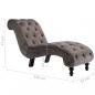 Preview: Chaiselongue Grau Samt