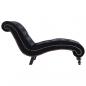 Preview: Chaiselongue Schwarz Samt