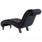 Preview: Chaiselongue Schwarz Samt