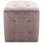 Preview: Nachttische 2 Stk. Rosa 30x30x30 cm Samtstoff