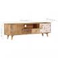 Preview: TV-Schrank 140x30x40 cm Massivholz Mango