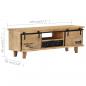 Preview: TV-Schrank 120x30x40 cm Massivholz Mango