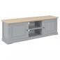 Preview: ARDEBO.de - TV-Schrank Grau 120×30×40 cm Holz