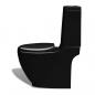 Preview: Keramik-WC & Bidet-Set Schwarz