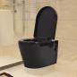 Preview: Hänge-Toilette mit Einbau-Spülkasten Keramik Schwarz