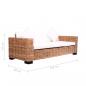 Preview: Sofa-Set 15-tlg. Natur Rattan