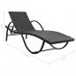 Preview: Sonnenliegen 2 Stk. mit Tisch Poly Rattan Schwarz