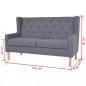 Preview: 2-tlg. Sofa-Set Stoff Grau