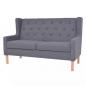 Preview: 2-tlg. Sofa-Set Stoff Grau