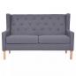 Preview: 2-tlg. Sofa-Set Stoff Grau