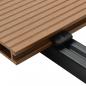 Preview: WPC Hohlkammer Terrassendielen mit Zubehör 10 m² 4 m Teak