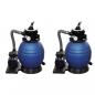 Preview: ARDEBO.de - Sandfilterpumpen 2 Stk. 400 W 11.000 L/h