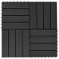 Preview: ARDEBO.de - 22 Stk. Terrassenfliesen 30 x 30 cm 2 qm WPC Schwarz