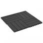 Preview: 22 Stk. Terrassenfliesen 30 x 30 cm 2 qm WPC Schwarz