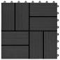 Preview: 22 Stk. Terrassenfliesen 30 x 30 cm 2 qm WPC Schwarz