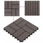 Preview: 22 Stk. Terrassenfliesen 30 x 30 cm 2 qm WPC Dunkelbraun