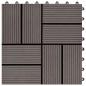 Preview: 22 Stk. Terrassenfliesen 30 x 30 cm 2 qm WPC Dunkelbraun