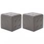 Preview: ARDEBO.de - Pouf 2 Stk. Grau 30x30x30 cm Kunstleder