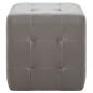 Preview: Pouf 2 Stk. Grau 30x30x30 cm Kunstleder