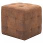 Preview: Pouf 2 Stk. Braun 30x30x30 cm Wildleder-Optik