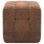 Preview: Pouf 2 Stk. Braun 30x30x30 cm Wildleder-Optik