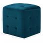 Preview: Pouf 2 Stk. Blau 30x30x30 cm Samtstoff