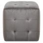 Preview: Pouf 2 Stk. Grau 30x30x30 cm Samtstoff