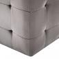 Preview: Pouf 2 Stk. Grau 30x30x30 cm Samtstoff