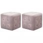 Preview: ARDEBO.de - Pouf 2 Stk. Rosa 30x30x30 cm Samtstoff