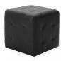 Preview: Pouf 2 Stk. Schwarz 30x30x30 cm Kunstleder