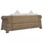 Preview: 2-tlg. Sofagarnitur mit Kissen Natur Rattan