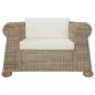 Preview: 3-tlg. Sofagarnitur mit Kissen Natur Rattan