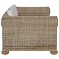 Preview: 3-tlg. Sofagarnitur mit Kissen Natur Rattan