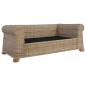 Preview: 3-tlg. Sofagarnitur mit Kissen Natur Rattan