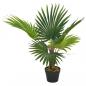 Preview: ARDEBO.de - Künstliche Pflanze Palme mit Topf Grün 70 cm