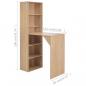 Preview: Bartisch mit Schrank Eichenoptik 115x59x200 cm