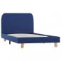 Preview: Bettgestell Blau Stoff 90x200 cm