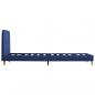 Preview: Bettgestell Blau Stoff 90x200 cm