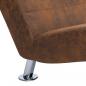 Preview: Chaiselongue mit Kissen Braun Wildleder-Optik 